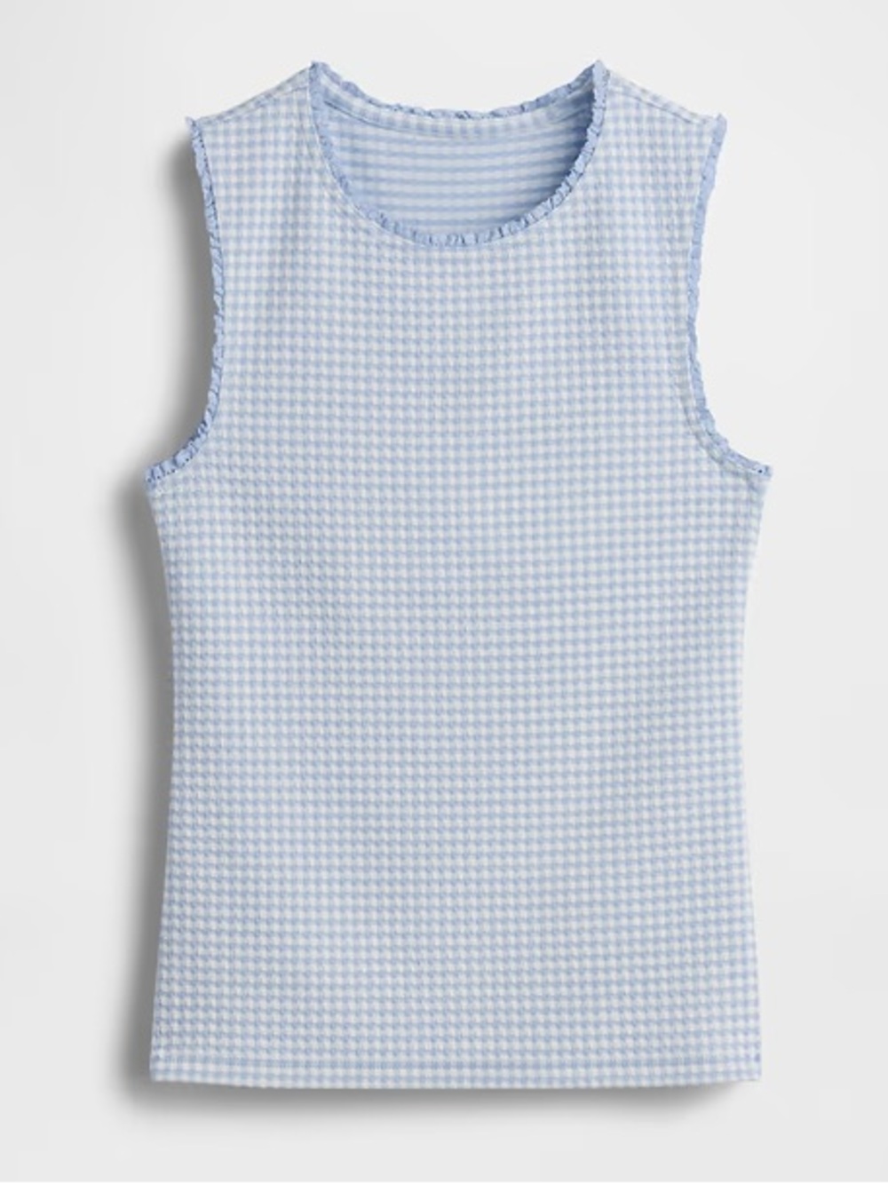 Gap Gingham Pointelle Shell Tank Top, Med
